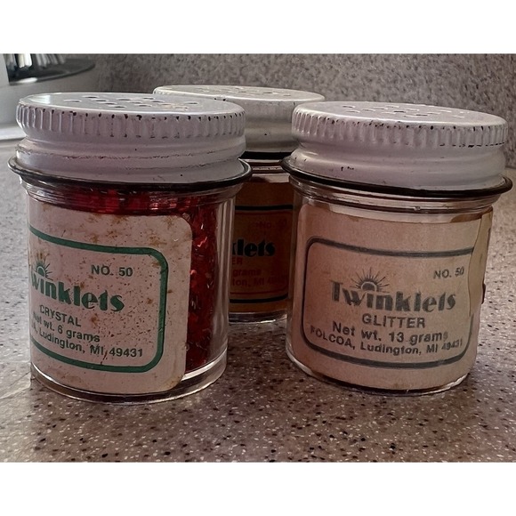 Vintage 60s & 70s Twinkles Craft Glitter Lot Of 7 Cards Art Holiday New & Used - Picture 5 of 6